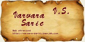 Varvara Sarić vizit kartica